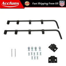 30" HEAVY DUTY STEEL SET FOR SEMI TRUCK - PAIR BLACK STRAIGHT MUD FLAP HANGER