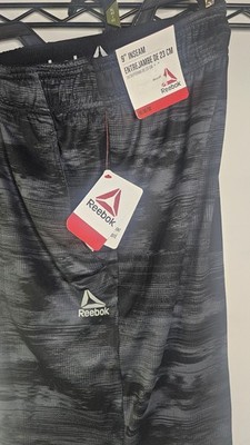 Reebok Active Black Print Core Shorts Mens Med 9''Inseam