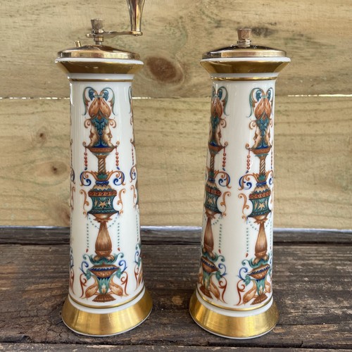 Vintage Lenox Salt Pepper Grinder Candlestick Set 24K Gold Hand Decorated USA - Picture 5 of 7