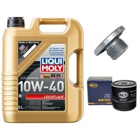 MotoröL Filter Set 10W-40 5 Liter + ÖLablassschraube FüR Chevrolet Opel Vectra B
