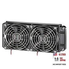 Clyxgs Water Cooling Radiator, 12 Pipe Aluminum Heat Exchanger Radiator 240mm