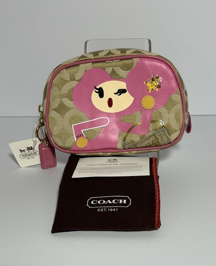 COACH Poppy Chan Pinky Cosmetics Bag*NWT*-Vintage/Rare-Japan
