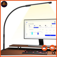 Schreibtischlampe Led Klemmlampe 12W Schwarz Einstellbar Dimmen FüR BüRo Zuhause