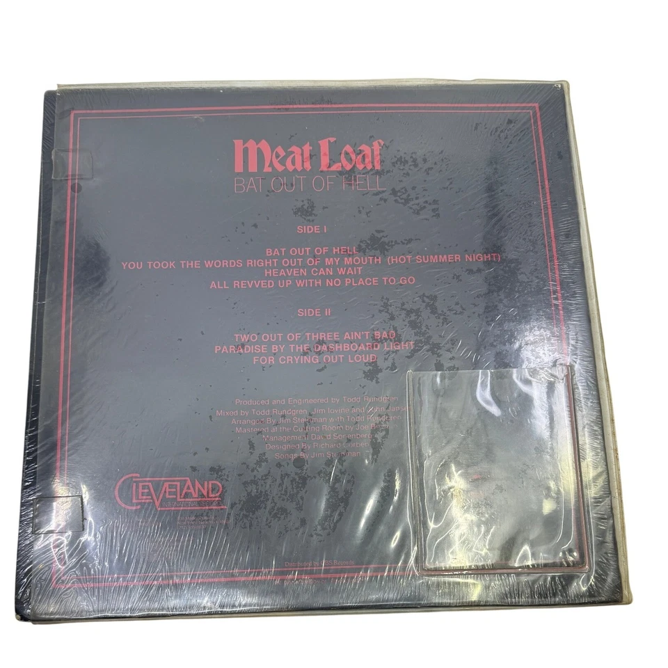 Meat Loaf Bat Out Of Hell Vinyl Record Picture Disc Album Cleveland - Image 2 of 2