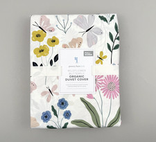 Pottery Barn Kids Wildflower Butterfly Duvet Cover FULL / QUEEN Organic Floral