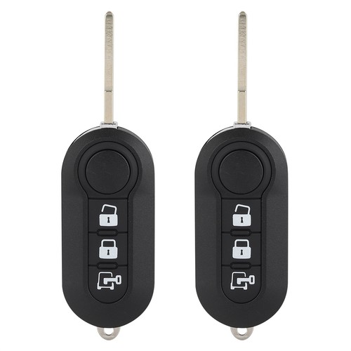 Fobtronics A91-RED Keyless Cover For Fiat 500 – Front + Back Cover + Rubber Button Pad