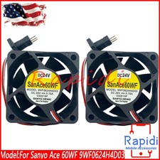 2PCS For Sanyo Ace 60WF 9WF0624H4D03 Fanuc System Dedicated Fan 60*60*25MM 24V
