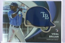 2022 Topps Update Vidal Brujan #BH-VB Rays Commemorative Batting Helmet Relic