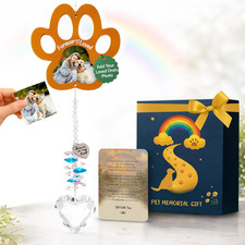 Personalized Brown Pet Memorial Gifts for Dogs - Rainbow Bridge Sympathy Hanging