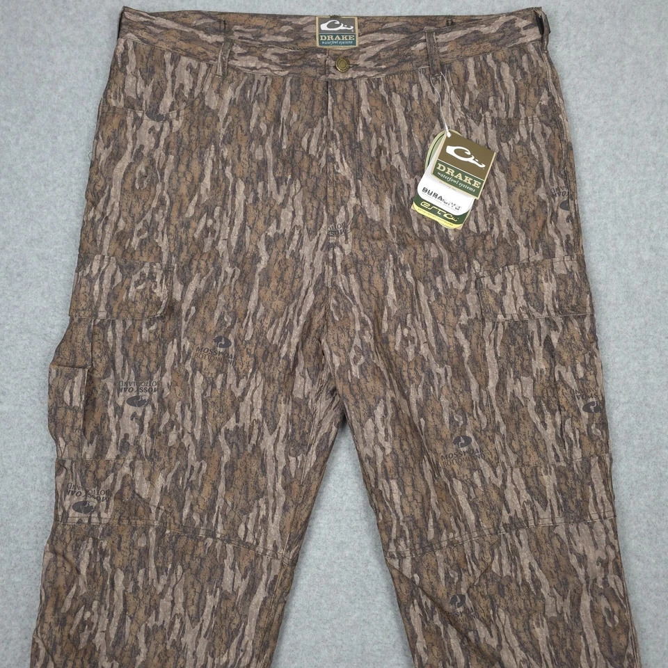 Drake Pants Mens Large Mossy Oak Bottomland Camo Waterfowl Hunting EST Dura Lite - Image 3 of 4