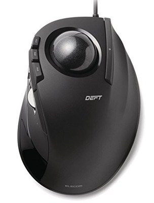 ELECOM DEFT Trackball Maus, kabelgebunden, Fingersteuerung, 8 Tasten