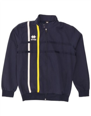 Errea Mens Bomber Jacket UK 40 Large Navy Blue Striped Polyester CG07