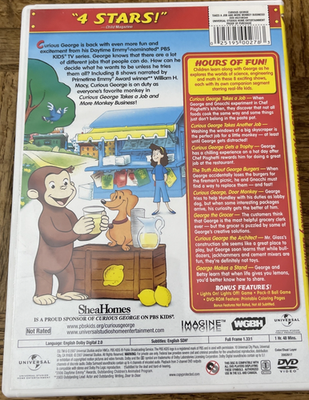 おさるのジョージ Curious e Volume 3 Takes A Job and Other Adventures   NON-USA Format   PAL   Region 4 Import Australia Curious George Takes A Job DVD 25195002783| eBay