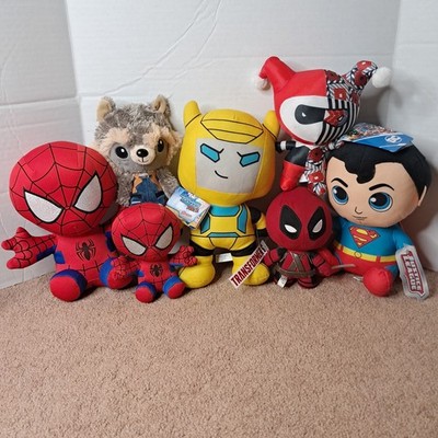 Lot Of 7 Marvel Universe DC Comics Avengers Transformers Plush Toy Plushies Hero