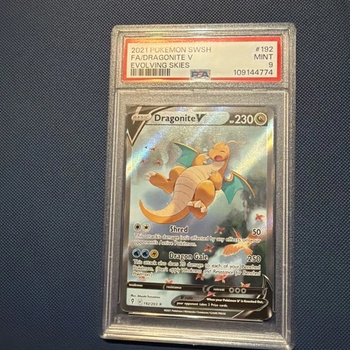 PSA 9 Pokemon Dragonite V Evolving Skies Full Alt Art #192