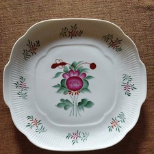 Top Zustand!  Gr. Kuchenplatte Kuchenteller Ostfriesenrose handgemalt, Øca 27 cm