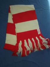 Vintage Cornell University School Colors Striped Six-Footer Brand Wool Scarf VGC