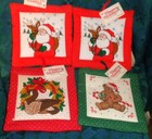 4 Vintage Christmas Potholders New with Tags, Santa, Bear, Goose 1980's — photo 2