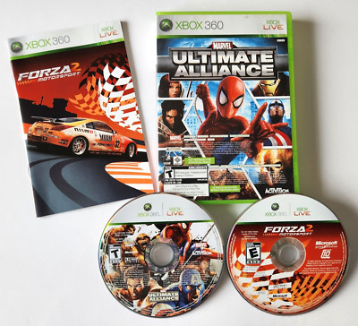 Ultimate Aliance Forza motorsports 2  2009 Microsoft Xbox 360 Game  CIB tested