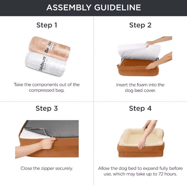 Bedsure Orthopedic Dog Bed for Extra Large Dogs XL Washable Dog Sofa