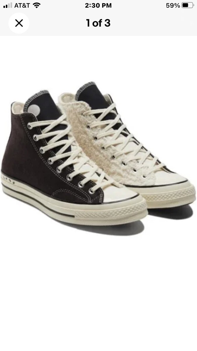 Converse Shoes Men 10.5 Chuck Taylor All Star \'70 HI Yin Yang Sherpa Shoes 2022 Converse Chuck All Star 70s Hi Yin Yang Sherpa size 11  main image 3