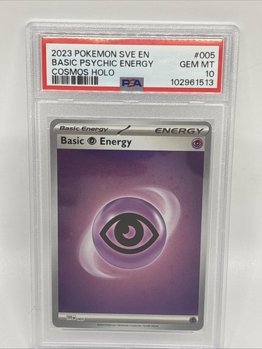 2023 Pokemon SVE EN-Basic Energien Kosmos Holo #005 Basic Psychic Energy PSA 10