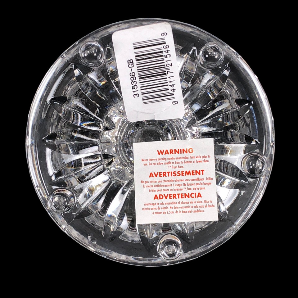 2ct Fifth Avenue Crystal Glass Hurricane Candle Holder Vase Lead Poland