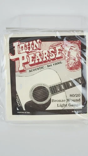 John Pearse 80/20 Bronze Light 12-53 Acoustic Guitar String Set #200L