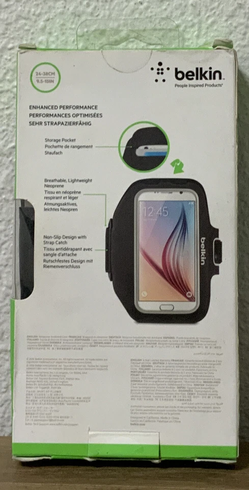 📀 Belkin Sport-Fit Plus Armband for Samsung Galaxy S7 Edge / S6 / S5 - BLACK - Image 2 of 2