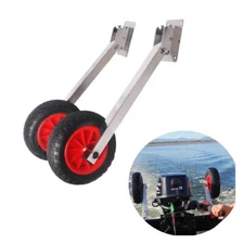 Boat Stainless Steel Transom Launching Dolly Wheels Black PU Foam Wheel 