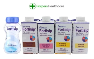 12 x 200ml Nutricia Fortisip High Energy (Choose Flavour) FREE P&P