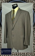 Classic Taupe/Brown Sport Coat with Double Vent Size 46R By: Stafford