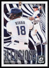 2020 Donruss Optic Optic Illusions Keston Hiura #OI-15 Milwaukee Brewers