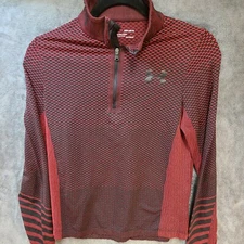 Under Armour Youth Large Burgundy Quarter Zip Pullover Athletic Top