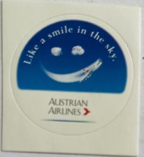 Austrian Airlines Sticker - Small Round - Like a smile in the sky