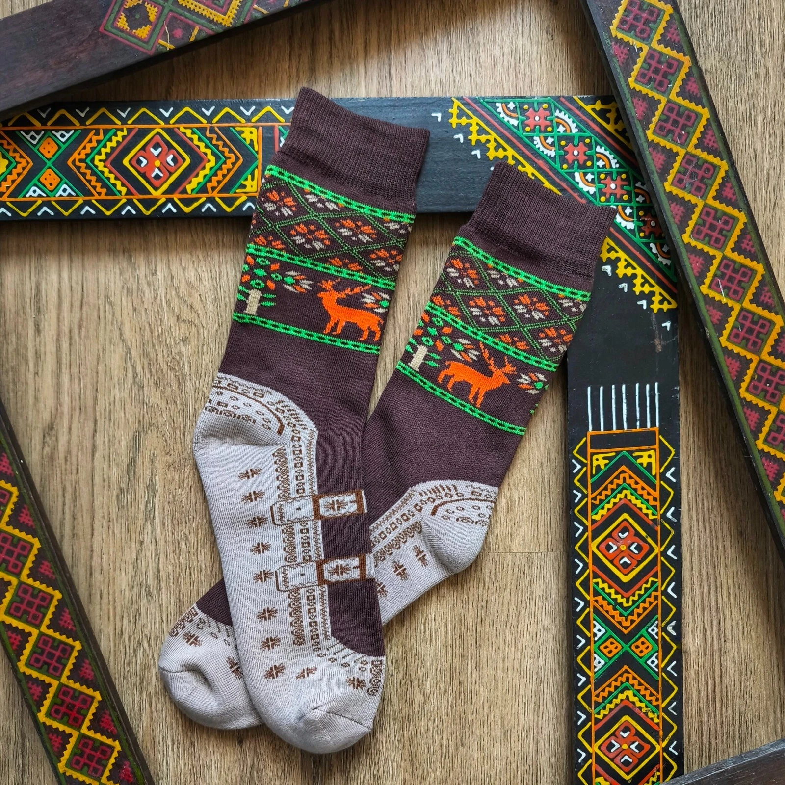 Warm Wool Socks “Postoly” – Inspired by Traditional Hutsul Footwear