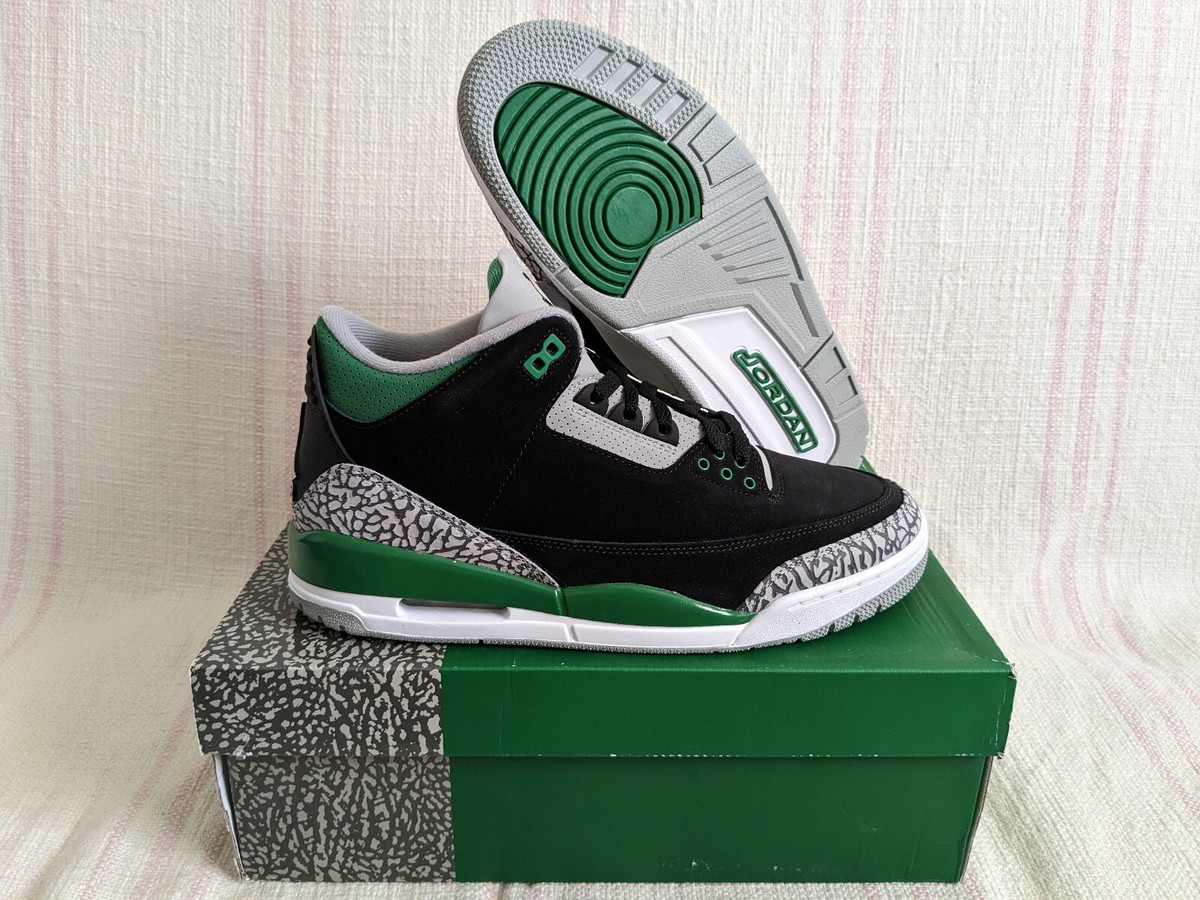 シューズ(男性用) Nike Air Jordan 3 \"Pine Green\" Air Jordan 3 Pine Green GS | 398614-030 | Laced