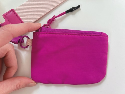 NEU! Rosa Duo DOPPEL ARMBAND GELDBÖRSE Schlüsselanhänger, Dual Mini Reißverschluss Beutel Lulu Dupe - Bild 9 von 15