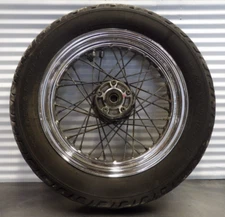 99 Harley Road King FLHR front spoke wheel 16x 3" rim w tire 40960-87