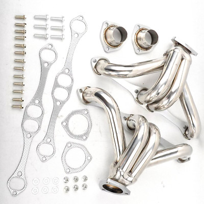 Chevy Block Hugger Manifold Exhaust Headers SBC V8 283 305 350 400 Street Rod
