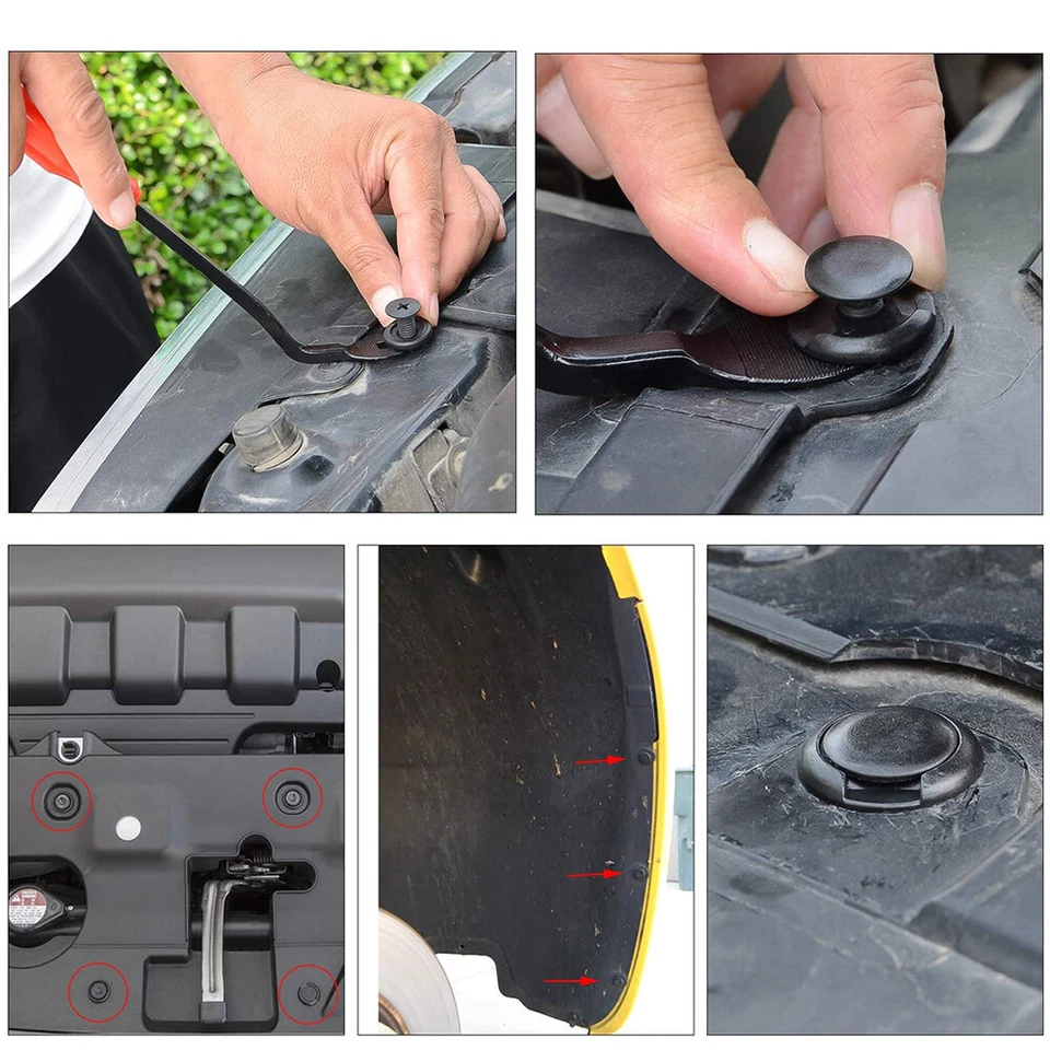 1000 peças clipe de para-choque de porta de náilon 8 mm auto carro rebite prendedor para-lama clipes de pino de pressão - Imagem 4 de 4
