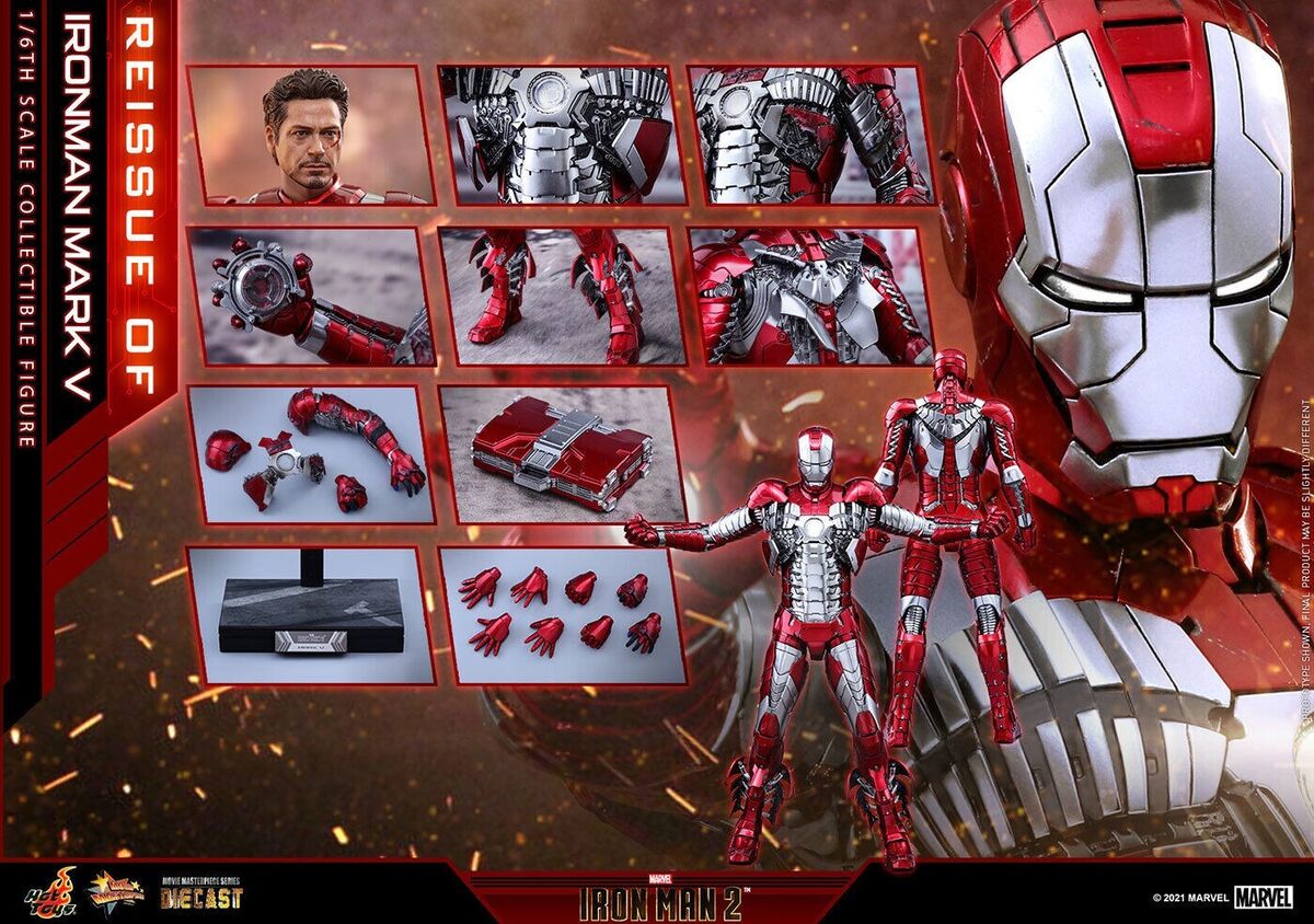 HOT TOYS MMS400D18 MARVEL IRON MAN 2 MARK V MK5 MOVIE 1/6 HOT TOYS MMS400D18 MARVEL IRON MAN 2 MARK V MK5 MOVIE 1/6
