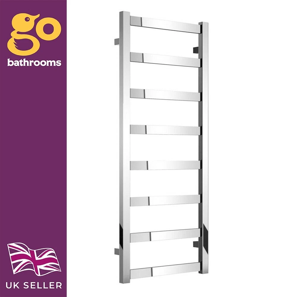 Chrome Straight Vada Tall Heated Towel Radiator Towel Warmer Rail |  1200x500mm | eBay