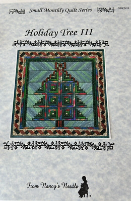 NANCY'S NEEDLE SMALL QUILT SERIES HOLIDAY TREE III PICTURE OR PILLOW SOME THREAD