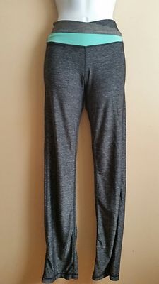 LULULEMON 2 XS Astro Groove Pant Boot Cut Heathered Gray Turquoise