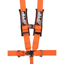 PRP SB5-3O Racing Harnesses V-Style Latch 5-Point Nylon Orange 3"Belt Wraparound