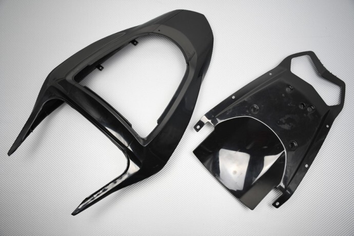 Carénage arrière brut pour Kawasaki ZX6R 2003-2004 avec feu arrière transparent inclus