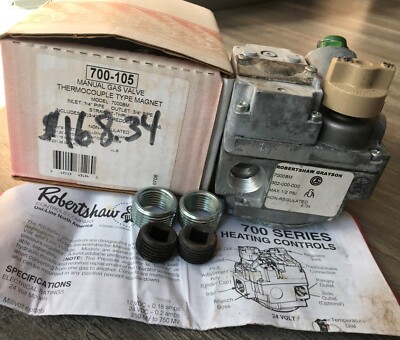 RobertShaw 700-105 Manual Gas Valve Thermocouple Type Magnet Model 7000BM NOS | eBay