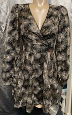 Flying Tomato Women's Black w/ Silver Embroidery & Sequins Little Short Dress SM