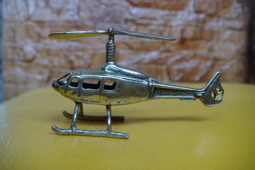 Figura de helicóptero de plata 800 italiana hecha a mano modelo en miniatura - Imagen 5 de 12